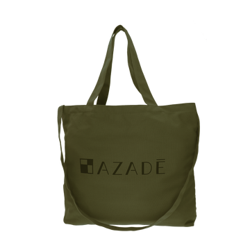 Azade Τσάντα Καμβάς Λαδί
